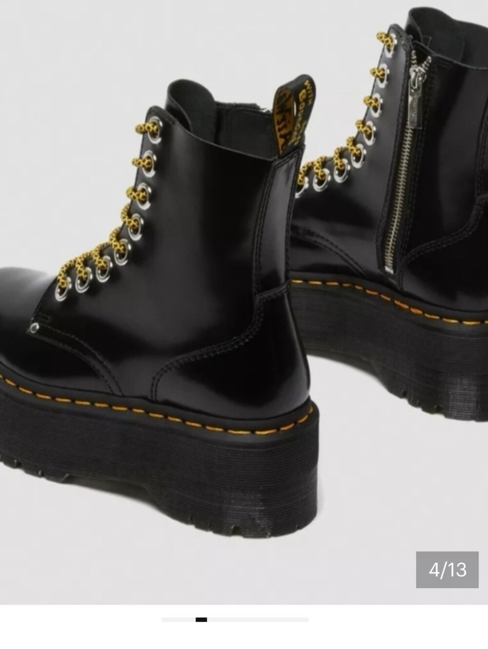 NIB Dr. Martens Jadon Max Platform Boot - Black - Picture 3 of 9